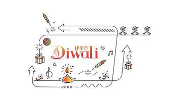 glücklicher Diwali-Hintergrund, Vektorillustration. vektor