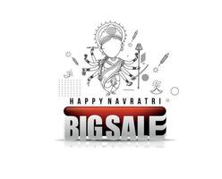 Happy Durga Puja Big Sale Banner, Vektor-Illustration. vektor