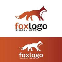 modern fox siluett i orange färg logotyp formgivningsmall. vektor