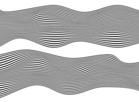 abstrakte schwarze Welle lebendiger optischer Hintergrund. vektor