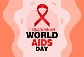 Grußdesign zum Welt-Aids-Tag. Designs für Banner- und Postervorlagen. vektor