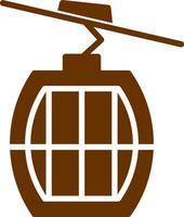 Seilbahn-Vektor-Symbol vektor