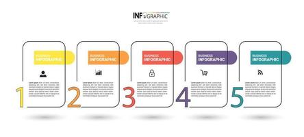 färgglada abstrakt affärsinfographic vektor