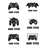 einfaches und cooles kostenloses Game-Stick-Symbol-Vektor-Logo vektor