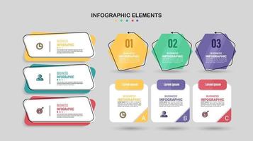 samling av infographics element designmall vektor