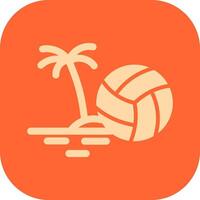 Beachvolleyball-Vektorsymbol vektor