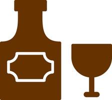 Flasche Rum-Vektor-Symbol vektor