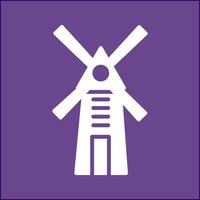 Symbol für Windmühlenvektor vektor