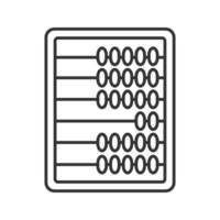 abacus linjär ikon. tunn linje illustration. matematik kontursymbol. vektor isolerade konturritning