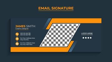 Professionelles modernes E-Mail-Signatur- oder E-Mail-Fußzeilen-Vorlagendesign kostenloser Download vektor