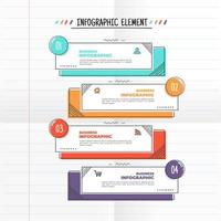 dünne Linie Infografik-Vorlage vektor