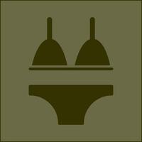 Bikini-Vektor-Symbol vektor