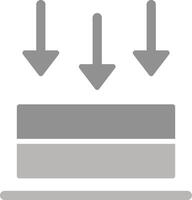 Drücken Sie das Vektorsymbol vektor