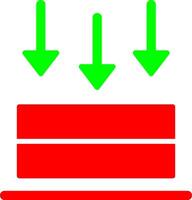 Drücken Sie das Vektorsymbol vektor