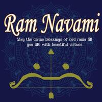 Gruß Design zum RAM Navami Festival vektor