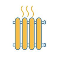 Symbol für die Farbe des Kühlers. Heizungsbatterie. Heizung. isolierte Vektorillustration vektor