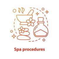 spa procedurer koncept ikon. aromaterapi, massage idé tunn linje illustration. friskvård. koppla av. vektor isolerade konturritning