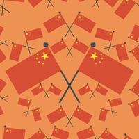 vektor illustration av mönster Kina flaggor
