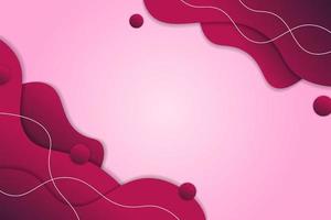 romantischer kastanienbrauner und rosafarbener flüssiger Formhintergrund mit überlappender Schicht vektor