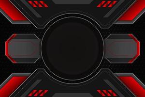 moderner E-Sport-Gaming-Bannerkreis rot mit dunklem Hintergrund vektor