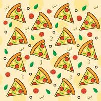 pizza skiva mönster bakgrund. vektor illustration