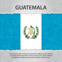 Guatemala-Flagge auf zerrissenem Papier vektor