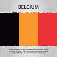 Belgien-Flagge auf zerrissenem Papier vektor