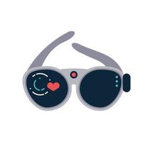 smarta glasögon hälsa app vektor