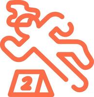 Verbrechen Szene kreativ Symbol Design vektor