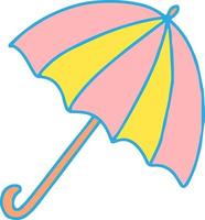 vektor paraply randig isolerad för regn
