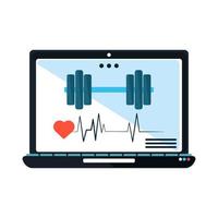 Laptop Gesundheit und Fitness vektor