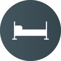 Einzelbett kreatives Icon-Design vektor