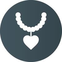 pärla halsband kreativ ikon design vektor
