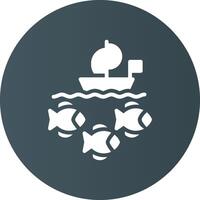 Fischerboot kreatives Icon-Design vektor