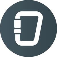 Karabiner kreatives Icon-Design vektor