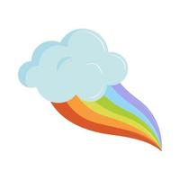 Wolke und Regenbogen vektor