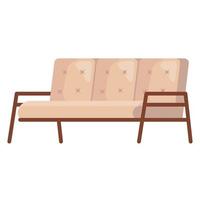 beiges Sofa bequem vektor