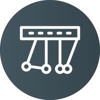 Newton Cradle kreatives Icon-Design vektor