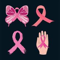 Symbole Brustkrebs vektor