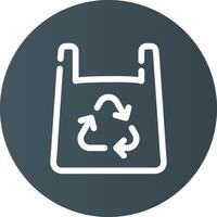 Recycling-Plastiktüte kreatives Icon-Design vektor