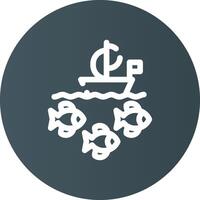 Fischerboot kreatives Icon-Design vektor