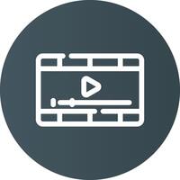 Video-Player kreatives Icon-Design vektor