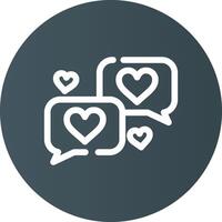 liebe Chat kreatives Icon-Design vektor