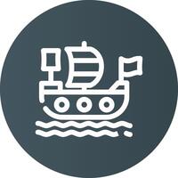 Piratenschiff kreatives Icon-Design vektor