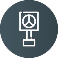 Peace-Zeichen kreatives Icon-Design vektor