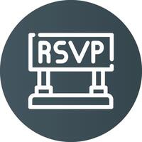 rsvp kreatives Icon-Design vektor