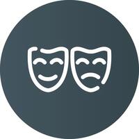 Theatermasken kreatives Icon-Design vektor