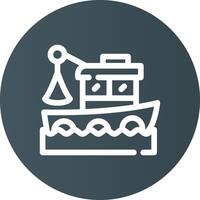 Fischerboot kreatives Icon-Design vektor