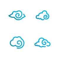 abstractt moln logotyp ikon vektor mall design