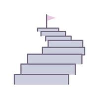 trappor med flagga på toppen vektor